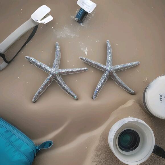 Holiday Lane Silver Starfish Christmas Ornament Costal Beach Nautical Sea Decor - Picture 1 of 4